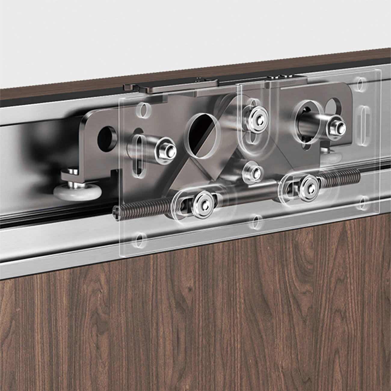 Invisible track door (door panel to the ceiling) Maximum load: 60 KG - Image 3