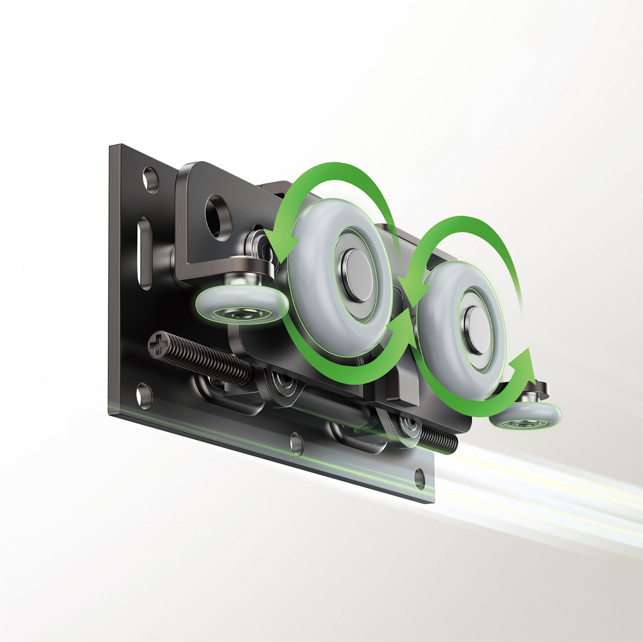 Invisible track door (door panel to the ceiling) Maximum load: 60 KG - Image 4