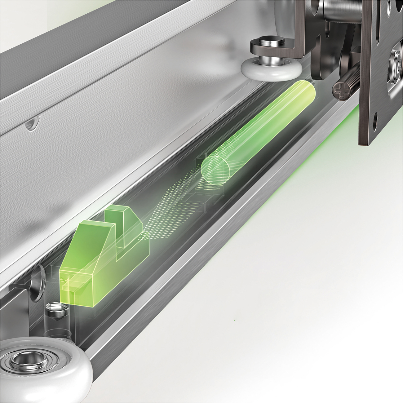 Invisible track door (door panel to the ceiling) Maximum load: 60 KG - Image 5