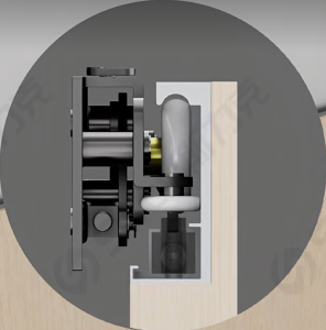 YI-6 Invisible track door structure