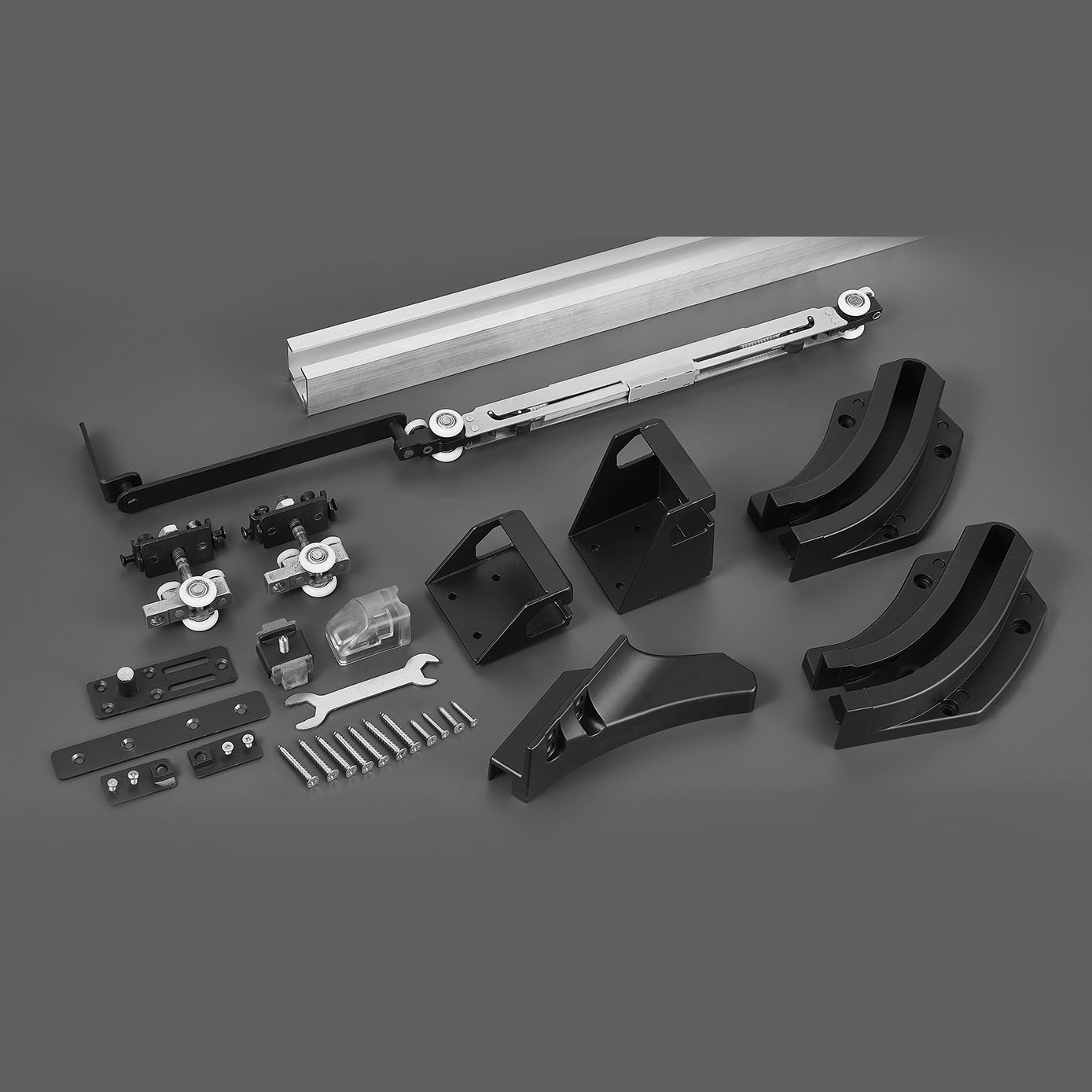 Internal push flat sliding door